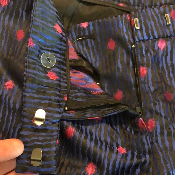 ANN KLEIN sz 2 Satin Capri Vivid Stripe Dor $99NEW - Picture 10 of 14